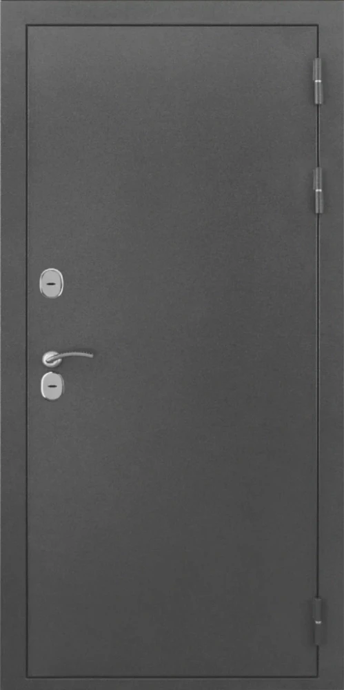 Входная дверь ДвериПРО L-Термо серебро ФЛ-185 (10мм, ПВХ ясень белый) DPRO204549 внешняя сторона