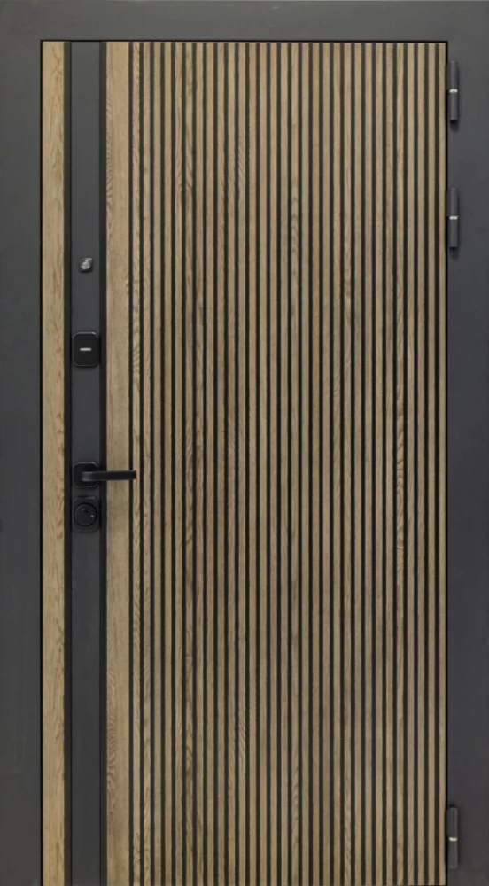 Входная дверь ДвериПРО Rosna ФЛ-659 (12мм, nussbaum+черная патина винорит) DPRO196632 внешняя сторона