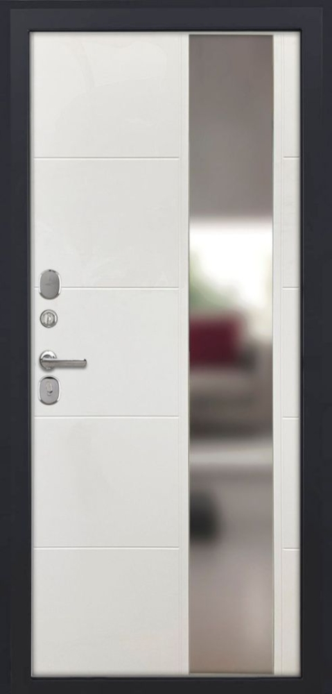 Входная дверь ДвериПРО Модель L-46 ФЛЗ-649 капучино (зеркало) DPRO195746 внутренняя сторона